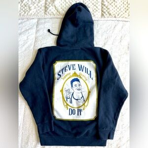 Full Send Steve Will Do It Navy Hoodie Independent Trading Co Sweatshirt Small